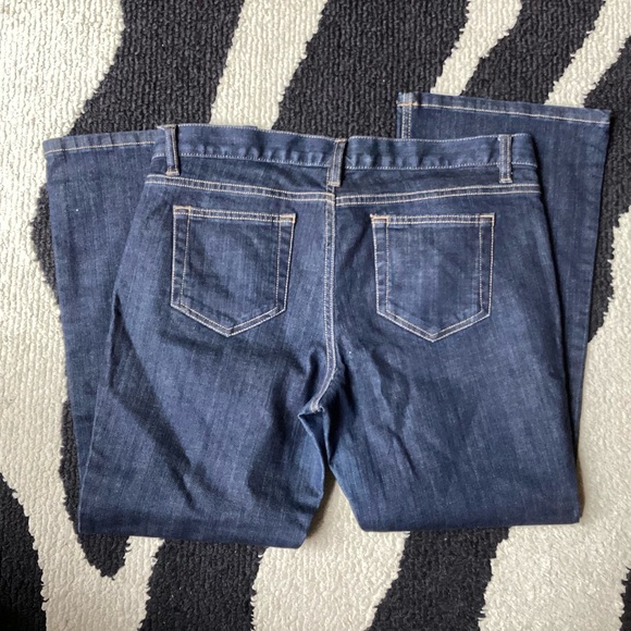 Lands End Dark Blue Flare Jeans 
Size 12/P - Picture 3 of 7